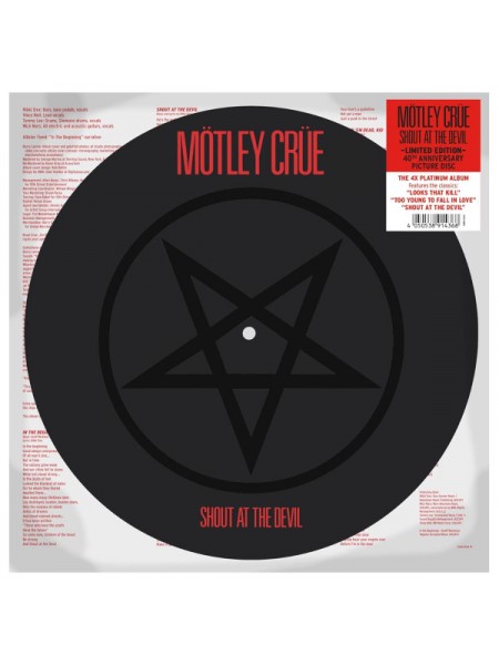 35008280	 Mötley Crüe – Shout At The Devil, Picture, Limited 	" 	Hard Rock"	1983	"	BMG – 538914361 "	S/S	 Europe 	Remastered	27.10.2023