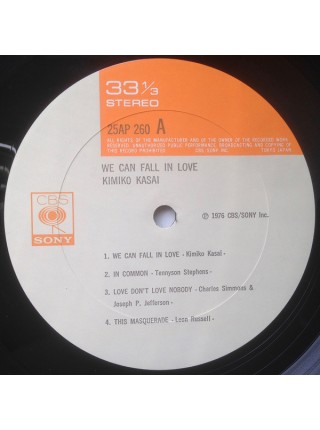 1402349	Kimiko Kasai – We Can Fall In Love	Funk/Soul, Jazz, Soul-Jazz	1976	CBS/Sony – 25AP 260	NM/NM	Japan