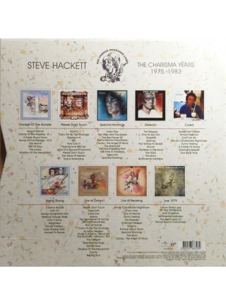 180127	Steve Hackett – The Charisma Years 1975 – 1983 BOX SET 11 LP	2016	2016	"	Universal Music Catalogue – 476 872-8, Virgin – 00602547687289"	S/S	Europe