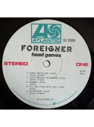 1402696	Foreigner - Head Games	Classic Rock	1979	Atlantic – SD 29999	NM/EX	USA
