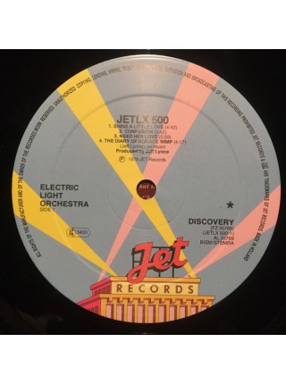 500398	Electric Light Orchestra – Discovery	1979	Jet Records – JETLX 500	EX/EX	Europe