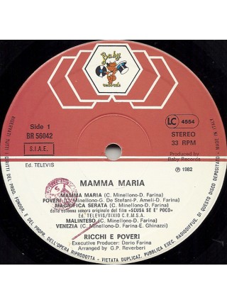 500411	Ricchi & Poveri – Mamma Maria	1982	Baby Records (2) – BR 56042	EX/EX	Italy