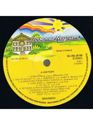 1403032	Brainbox – A History	Blues Rock, Prog Rock	1979	Bovema Negram – 5N 050-26188	NM/NM	Netherlands