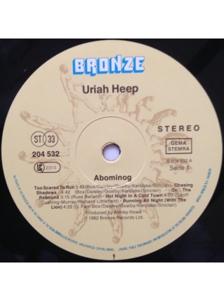 1403062		Uriah Heep – Abominog	Hard Rock, Prog Rock	1982	Bronze – 204 532, Bronze – 204 532-320	NM/EX+	Europe	Remastered	1982