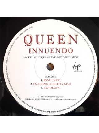 35003244	 Queen – Innuendo  2lp	" 	Pop Rock, Arena Rock"	Black, 180 Gram, Gatefold	1990	" 	Virgin EMI Records – 00602547202819"	S/S	 Europe 	Remastered	25.09.2015