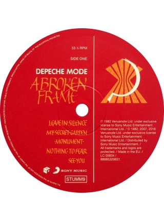 35005253		 Depeche Mode – A Broken Frame	" 	Synth-pop"	Black, 180 Gram, Gatefold	1982	" 	Mute – STUMM9"	S/S	 Europe 	Remastered	26.08.2016