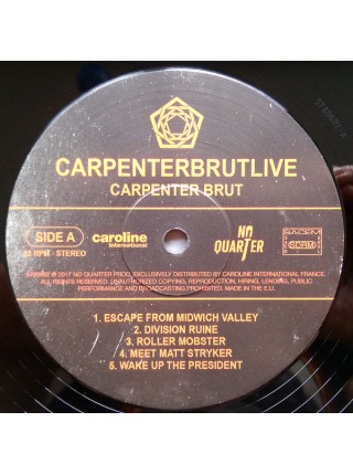 35005789		 Carpenter Brut – Carpenterbrutlive  	" 	Electronic"	Black, Gatefold, 2lp	2017	  Caroline International – 5760680	S/S	 Europe 	Remastered	30.06.2017