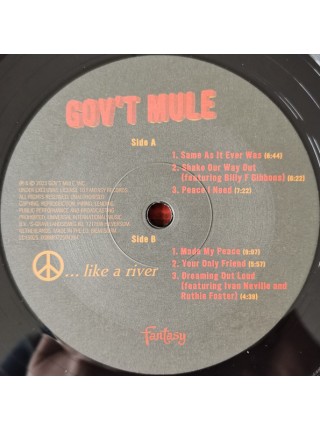 35006627		 Gov't Mule – Peace...Like A River 2lp	" 	Southern Rock, Blues Rock"	Black, 180 Gram, Gatefold	2023	" 	Fantasy – 00888072447585"	S/S	 Europe 	Remastered	16.06.2023