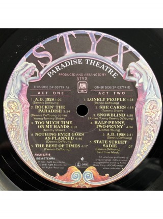 161222	Styx – Paradise Theatre	 AOR, Prog Rock, Pop Rock	1981	"	A&M Records – AMLK 63719"	NM/EX+	Europe	Remastered	1981