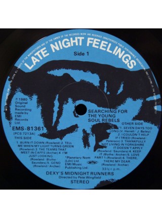 1402701	Dexys Midnight Runners – Searching For The Young Soul Rebels    (no OBI)	New Wave, Soul, Rhythm & Blues	1980	EMI – EMS-81361	NM/NM	Japan