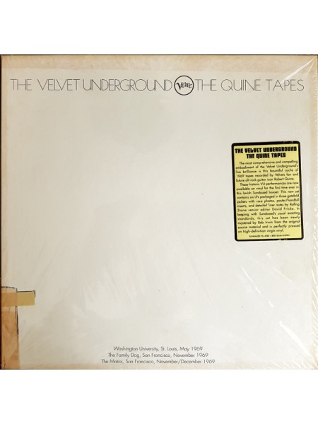 1403085	The Velvet Underground ‎– The Quine Tapes V.1-3 2010   Box-Set 6LP Poster	Blues Rock, Rock & Roll	2010	Sundazed Music ‎– VU 4002, Universal Music Special Markets ‎– B0013385-01ST01	M/M	USA