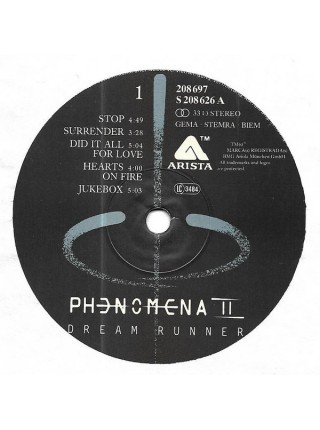 150662	Phenomena II – Dream Runner	"	Hard Rock, AOR"	1987	Arista – 208 697	EX/EX	Europe