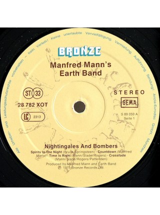 150669	Manfred Mann's Earth Band – Nightingales & Bombers (Re 1977)	"	Hard Rock, Prog Rock "	1975	Bronze – 28 782 XOT	EX+/EX+	Germany
