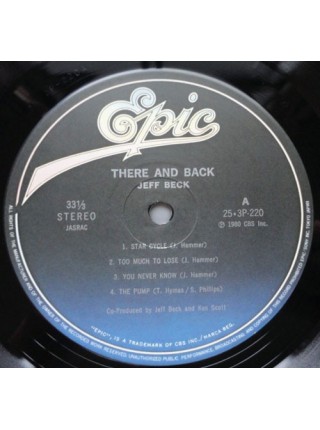 1405149		Jeff Beck ‎– There & Back		Rock, Blues-Rock, Jazz-Rock, Fusion	1980	Epic – 25 3P 220	NM/NM	Japan	Remastered	1980