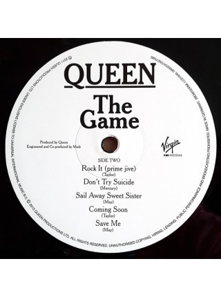 35003239		 Queen – The Game	" 	Pop Rock, Arena Rock"	Black, 180 Gram	1980	" 	Virgin EMI Records – 00602547202758"	S/S	 Europe 	Remastered	25.09.2015