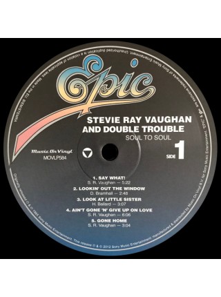 35004886	 Stevie Ray Vaughan And Double Trouble – Soul To Soul	" 	Blues Rock, Pop Rock"	1985	" 	Music On Vinyl – MOVLP584, Epic – MOVLP584"	S/S	 Europe 	Remastered	2012