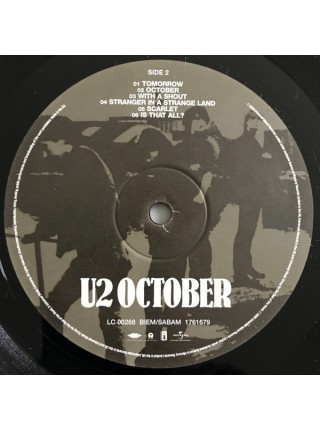 35007625		 U2 – October	" 	Arena Rock, Classic Rock"	Black, 180 Gram	1981	" 	Mercury – 1761679, Island Records – 1761679"	S/S	 Europe 	Remastered	21.07.2008