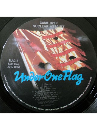 1402425		Nuclear Assault – Game Over	Thrash	1986	Under One Flag – FLAG 5	NM/NM	England	Remastered	1986