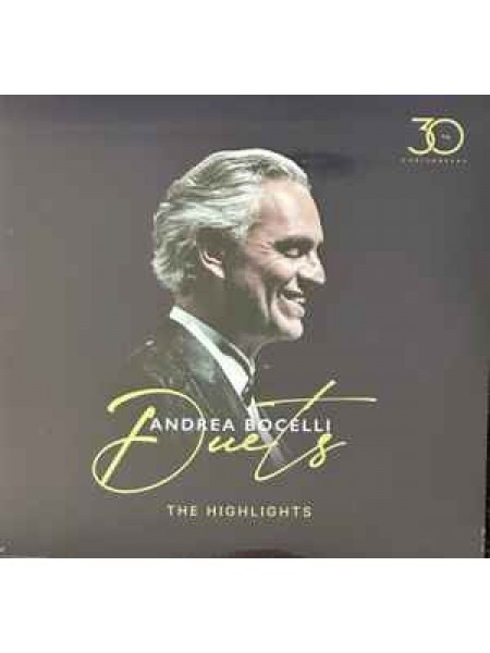 35085574	 Andrea Bocelli – Duets – 30th Anniversary (The Highlights)	 	"	Jazz, Latin, Pop"	Black, 180 Gram	2024	"	Decca – 060246524106"	S/S	 Europe 	Remastered	25.10.2024