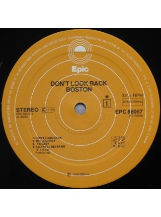161339	Boston – Don't Look Back, vcl.	"	Pop Rock, Classic Rock"	1978	"	Epic – EPC 86057, Epic – EPC.86057"	NM/EX	Netherlands	Remastered	1978