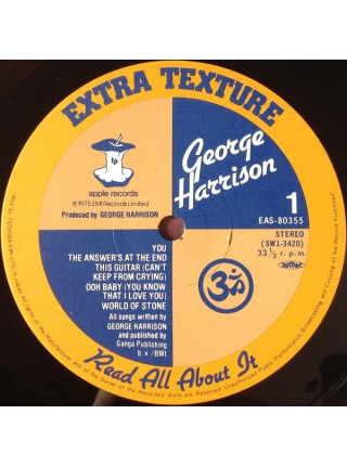 1404046		George Harrison - Extra Texture (Read All About It). Obi - копия	Pop Rock	1975	Apple Records – EAS-80355	NM/NM	Japan	Remastered	1975