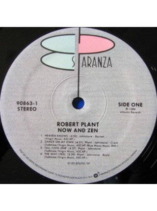 1404060		Robert Plant – Now And Zen	Pop Rock, Classic Rock 	1988	Es Paranza Records – 7 90863-1	NM/NM	USA	Remastered	1988