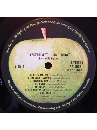 1400871	The Beatles - "Yesterday"...... And Today (Re 1974) Obi - копия	1966	Apple Records AP-80061	NM/NM	Japan