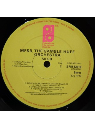 1401567	MFSB ‎–MFSB, The Gamble - Huff Orchestra	Electronic Funk/Soul Disco	1978	Philadelphia International Records ‎– S PIR 83010	NM/NM	England