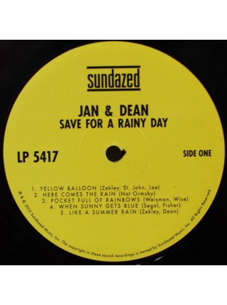 1401631		Jan & Dean ‎– Save For A Rainy Day  	Pop Rock	1966	Sundazed Music ‎– LP 5417	M/M	USA	Remastered	2012
