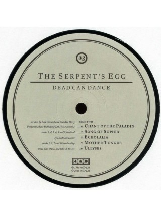 35007655		 Dead Can Dance – The Serpent's Egg	" 	Goth Rock, Ethereal, Post-Punk"	Black	1988	" 	4AD – CAD 3638"	S/S	 Europe 	Remastered	17.03.2017
