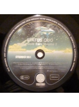 600314	Status Quo – 12 Gold Bars Volume II		1984	Vertigo – 824 043-1	EX+/NM	Germany