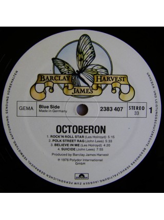 3000049		Barclay James Harvest – Octoberon	"	Soft Rock, Classic Rock, Prog Rock"	1976	"	Polydor – 2383 407"	NM/EX	Germany	Remastered	1976