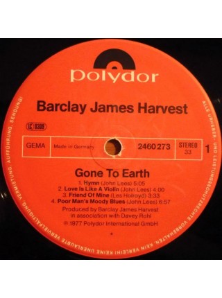 3000053		Barclay James Harvest – Gone To Earth	Soft Rock, Symphonic Rock	1977	"	Polydor – 2460 273"	NM/EX+	Germany	Remastered	1977