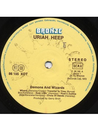 3000071		Uriah Heep – Demons And Wizards	"	Prog Rock, Classic Rock"	1972	"	Bronze – 86 185 XOT"	EX/EX+	Germany	Remastered	1974