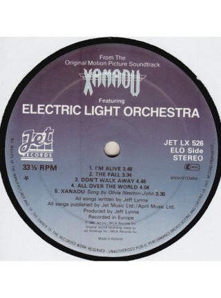 3000067		Electric Light Orchestra / Olivia Newton-John – Xanadu, vcl., царапка	"	Synth-pop, Disco, Soundtrack"	1980	"	JET Records – JET LX 526"	EX/EX	Netherlands	Remastered	1980