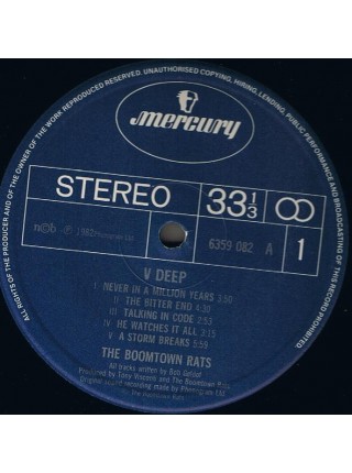 3000043		Boomtown Rats – V Deep	"	New Wave"	1982	"	Mercury – 6359 082"	NM/NM	Scandinavia	Remastered	1982