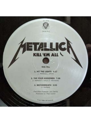 400007		"Metallica – Kill 'Em All, 	2 x Vinyl, 12"",  45 RPM"	"	Thrash, Speed Metal"	1983	"	Warner Bros. Records – 343676-1"	S/S	USA	Remastered	2008