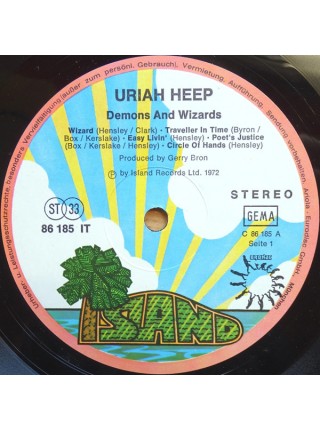 1404072		Uriah Heep – Demons And Wizards	Hard Rock, Prog Rock, Classic Rock 	1972	Bronze – 86 185 IT, Island Records – 86 185 IT	EX+/EX+	Germany	Remastered	1972