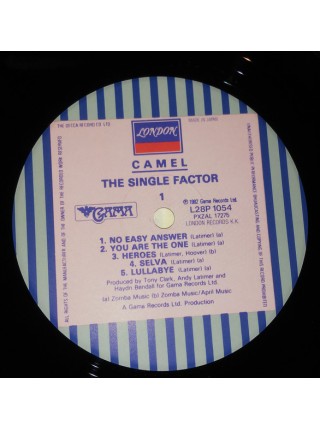 1400878	Camel ‎– The Single Factor   (no OBI)	1982	London Records – L28P-1054	NM/NM	Japan