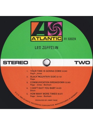 35006656		 Led Zeppelin – Led Zeppelin	" 	Blues Rock, Hard Rock"	 Black, 180 Gram	1968	Atlantic	S/S	 Europe 	Remastered	30.05.2014