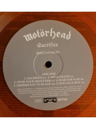 1800113	Motörhead – Sacrifice	"	Hard Rock, Heavy Metal"	1995	"	BMG – BMGCAT761LPX"	S/S	Europe	Remastered	2023
