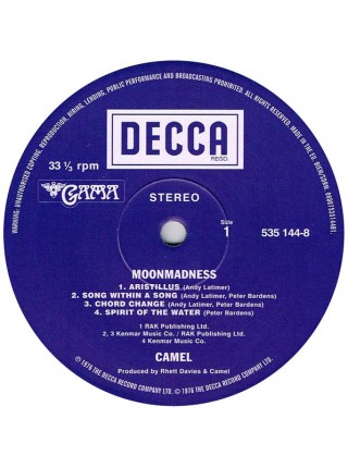 1800124	Camel – Moonmadness	"	Prog Rock"	1976	"	Decca – 535144-8"	S/S	Europe	Remastered	2014