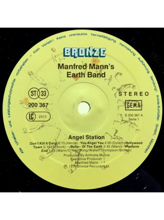 1402767	Manfred Mann's Earth Band ‎– Angel Station  Poster	Classic Rock, Pop Rock	1979	Bronze – 200 367, Bronze – 200 367-320	EX/EX	Germany