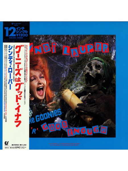 1402752	Cyndi Lauper ‎– The Goonies 'R' Good Enough  12", 45RPM, Single	Pop Rock	1985	Portrait 12-3P-647	NM/NM	Japan