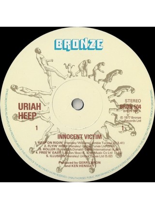 3000080		Uriah Heep – Innocent Victim	"	Hard Rock"	1977	"	Bronze – BRON 504"	EX/EX+	England	Remastered	1977