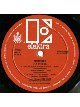 3000089		Supermax – Fly With Me	"	Synth-pop, Disco"	1979	"	Elektra – S 90.122, Hispavox – S 90.122"	EX/EX	Spain	Remastered	1979
