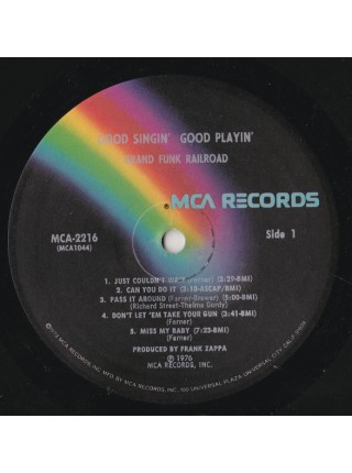 1404076		Grand Funk Railroad – Good Singin' Good Playin' , У конверта обрезан угол	Hard Rock, Classic Rock	1976	MCA Records – MCA-2216	NM/NM-	USA	Remastered	1976