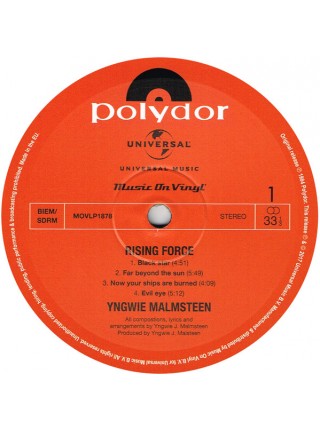 35005574		 Yngwie J. Malmsteen – Rising Force	" 	Hard Rock, Heavy Metal"	Black, 180 Gram	1984	" 	Music On Vinyl – MOVLP1878"	S/S	 Europe 	Remastered	16.08.2017