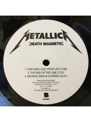 35012580	 Metallica – Death Magnetic, 2lp	" 	Thrash, Heavy Metal"	Black, Gatefold	2008	" 	Blackened – BLCKND-018"	S/S	 Europe 	Remastered	16.09.2014