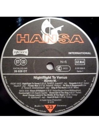 500864	Boney M. – Nightflight To Venus	"	Disco"	1979	"	Hansa International – 26 026 XOT, Hansa International – 26 026 OT"	EX/EX	Germany